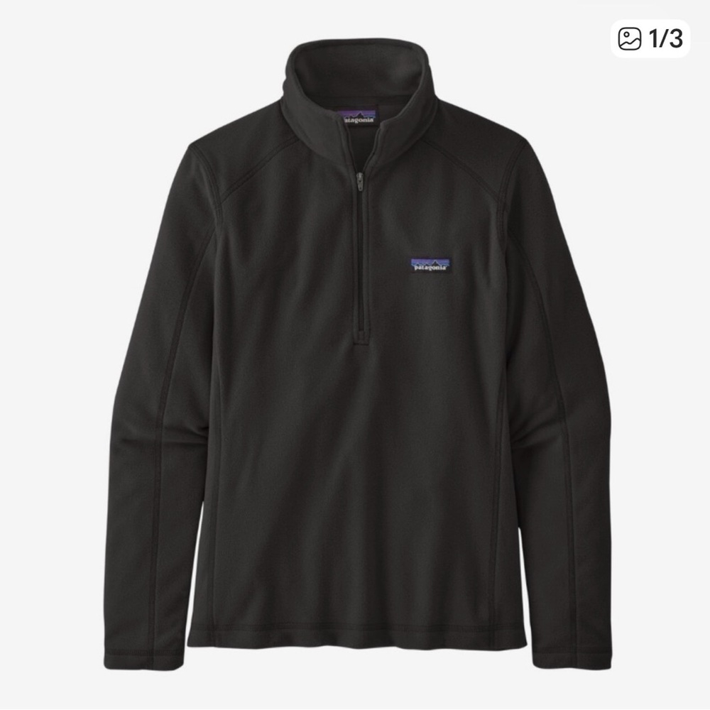 Patagonia Black Men’s MicroD 1/4 Zip Fleece Pullover